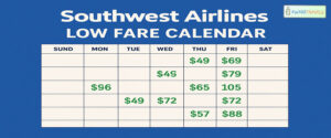 southwest airlines low fare calendar