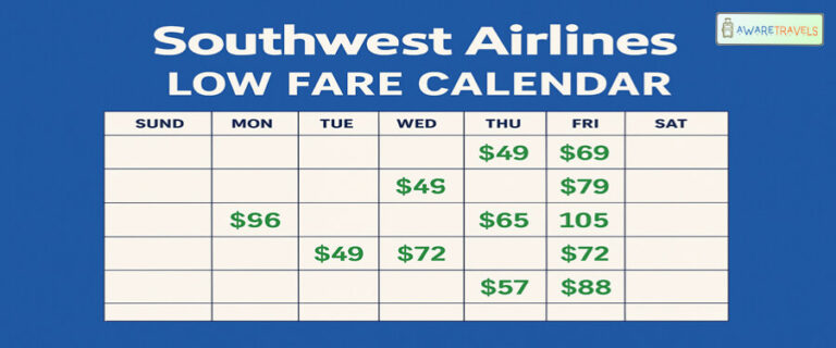 southwest airlines low fare calendar