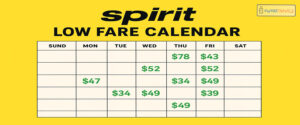 spirit airlines low fare calendar