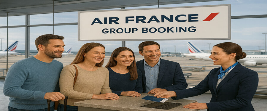 air france group booking